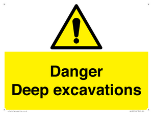 Danger Deep excavations